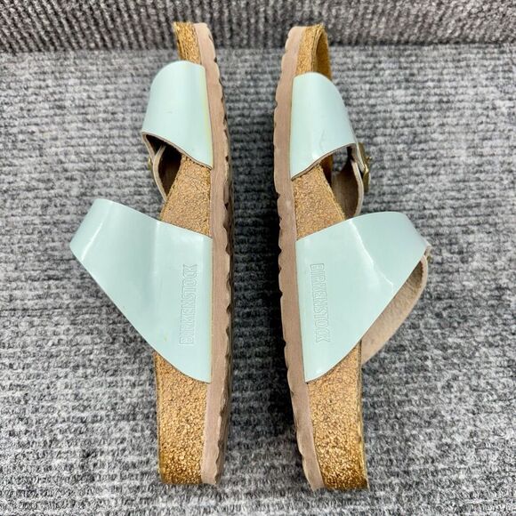 Birkenstock Arizona Sandals Womens 39/8-8.5 Robins Egg Blue Straps Metal Buckle - Picture 6 of 9